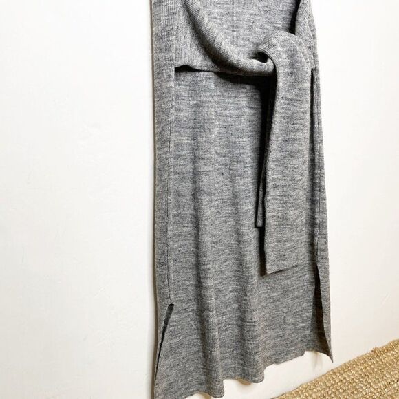 English Factory Sleeveless Tie Front Sweater Knit Dress Heather Gray Size S - Picture 3 of 6